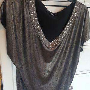 Women's Rock & Republic metallic blouse